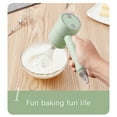 thumbnail image 4 of Fridja Hand Mixer Electric 3 Speed Hand Mixer Wireless Kitchen Handheld Mixer Includes 2 Mixing Rods, Eggs Separator for Cream, Cake, Cookies, Green, 4 of 8