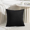 thumbnail image 2 of Juego de 1 funda de almohada decorativa de terciopelo suave azul marino de 18 x 18 pulgadas para sofá cama, decoración del hogar bohemia de estilo rústico moderno estético, bonita funda de, 2 of 6