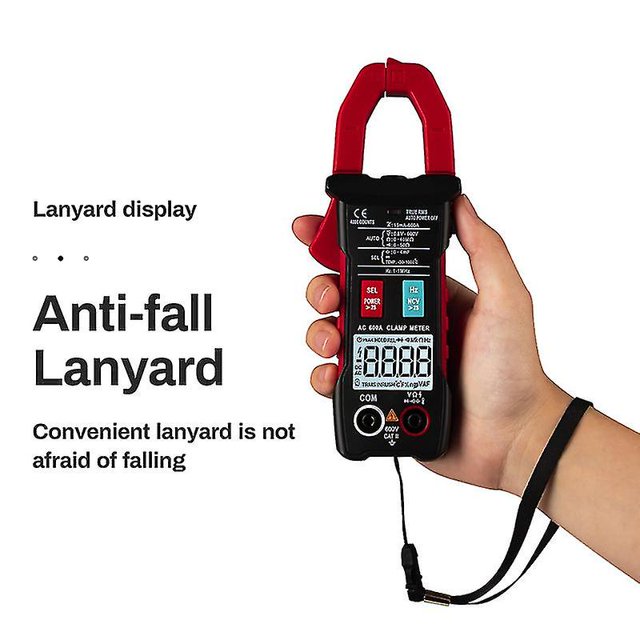 Clamp Meter 4000 Count Full Smart Auto Range True Rms Digital Multimeter Clamp Meter (1 Piece, Red)