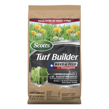 Scotts Turf Builder Weed & Feed for Texas Lawns, Weed Killer Plus Lawn Fertilizer, 22.40 lbs.