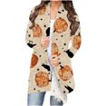 thumbnail image 1 of Camiseta de manga larga para mujer, cárdigan de otoño, cárdigan suelto, camisa estampada, cárdigan, Top, cárdigan de Halloween, camisa Fridja  hkj2531, 1 of 5