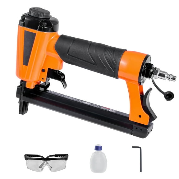 KFFKFF Pneumatic Staple Gun, 20 Gauge T50 Upholstery Stapler for 7/16" Crown Staples, Compatible with 5/32"-5/8" Length Staples, 70-110 PSI Air Tool for Woodworking, Upholstery, Fabric, Crafts