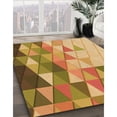 thumbnail image 2 of Ahgly Company Indoor Square Patterned Yellow Orange Area Rugs, 5' Square, 2 of 6