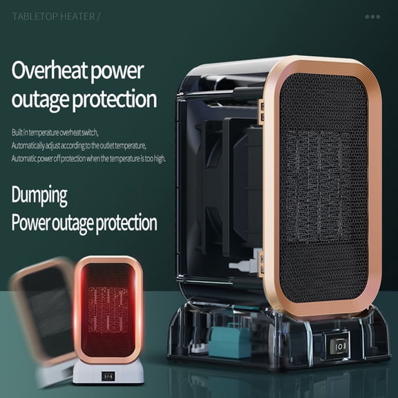 VBODN Heater Fan,New Type Heater, Desktop Mini Heater, High-power, Ultra Energy-saving Electric Heater for Car Indoor Home Dorm Office