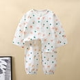 thumbnail image 2 of Yievot Toddler Kids Baby Girl Solid Pjs Long Sleeve Floral Print Shirt Top and Pants Cotton Homewear 2 Piece Easter Pajamas Set 2-5 Years 2024 Baby Outfits Clothes on Clearance, 2 of 3