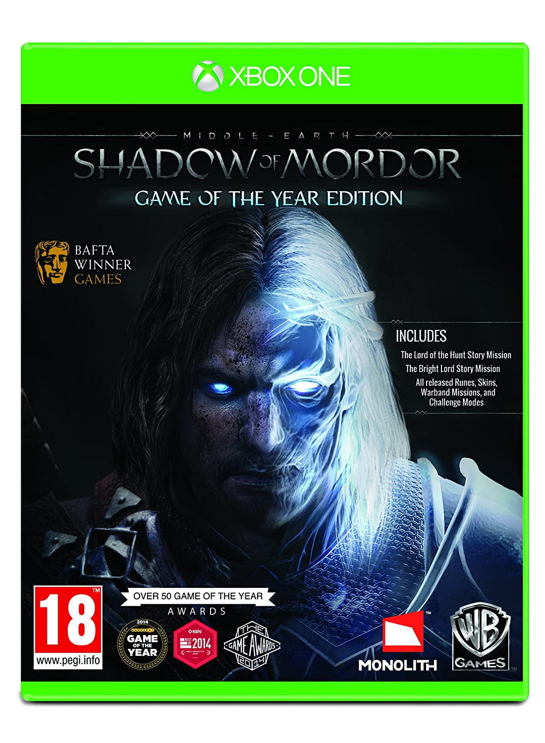 Middle - Earth: Of Mordor Game The Year Edition (Xbox One), Story Packs: The Lord The Hunt and The Bright Lord By Brand Warner bros interactive entertainment inc