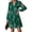 Floral Green White, variant on PRETTYGARDEN Women Floral Long Sleeve Mini Dress | Fall Wedding Guest Dresses, V Neck, Fit & Flare, Ruffle Hem A-Line, Short Chiffon Dress, Elegant Holiday Party, Date Outfits