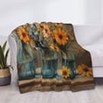 thumbnail image 3 of Naloa Charming Daisy Bouquet Art Flannel Fleece Throw Blanket for Bed Couch, Thick Blanket - All Seasons Suitable for Women, Men and Kids-50"x40", 3 of 6