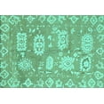 thumbnail image 1 of Ahgly Company Machine Washable Indoor Rectangle Abstract Turquoise Blue Modern Area Rugs, 8' x 12', 1 of 4