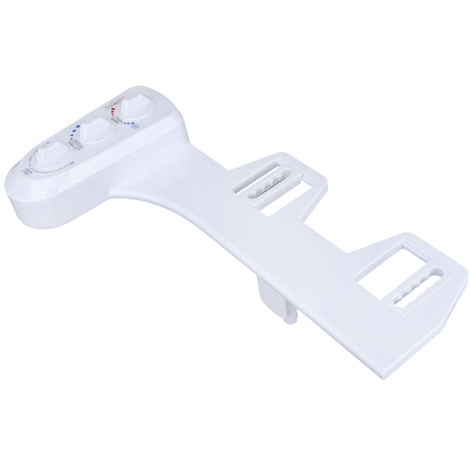BIMZUC Non-Electric Bidet Attachment Dual Nozzle Self Cleaning Bathroom Toilet Sprayer, 3/8 Inch / 9.5 mm Thread White