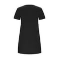 thumbnail image 5 of Mevxay Girls Ruffle Dresses with Pockets Summer Short Sleeve Midi Dress Size 6-12 Years Black, 5 of 8