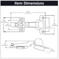 thumbnail image 3 of Hickory Hardware P5111-10Pack Partial Overlay Concealed Euro Cabinet Door Hinge - Nickel, 3 of 4