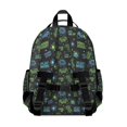thumbnail image 3 of Neon Games Element Black Pattern Backpack for School,Cute School Bag,Schoolbag with Adjustable Shoulder Straps & Padded Back,15.25"x11.5"x5.25", 3 of 5