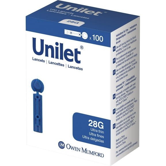 Owen Mumford Comfort Unilet Lancets, 100 Count