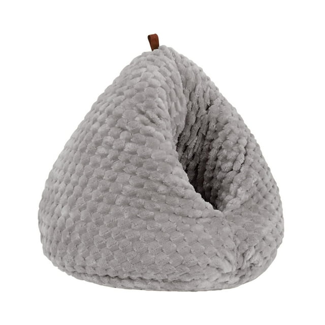 Flynix Lit pour Chat Auto-Fermé Auto-Chauffant Grotte Confortable Cachette Douce Fond Antidérapant Gris