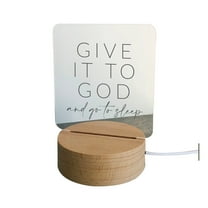 Give It to God Night Light, Christian LED Acrylic Lamp