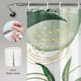 thumbnail image 6 of Sage Green Boho Shower Curtain Mid Century Modern Tropical Leaves Gold Olive Palm Leaf Plant Bathroom Decor Bath Curtain With Hooks-72"W x 78"L (Pack of 1), 6 of 7