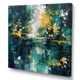 thumbnail image 2 of Designart "Yellow Green' Transcendent Liquid Ink" Abstract Marble Wall Art For Kitchen, 2 of 5