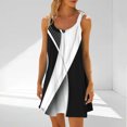 thumbnail image 1 of Ovzne Robes d'Été pour Femmes 2025 Robe Mode Femme Robe Décontractée Imprimée Sans Manches Robe de Printemps Imprimée Liquidation, 1 of 5