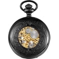thumbnail image 4 of Men’s Pocket Watch with Chain | Hand Winding Vintage Pocket Watch | Classic Mechanical Movement Pocketwatch | 1920s Railroad Steampunk Costume Accessory, 4 of 11