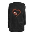 thumbnail image 4 of Jacenvly Workout Tops For Women Long Sleeve Heart-Shaped Print Crewneck Sweatshirt For Women Pocket Loose Casual Comfort Warmth Pullover Sweaters, 4 of 4