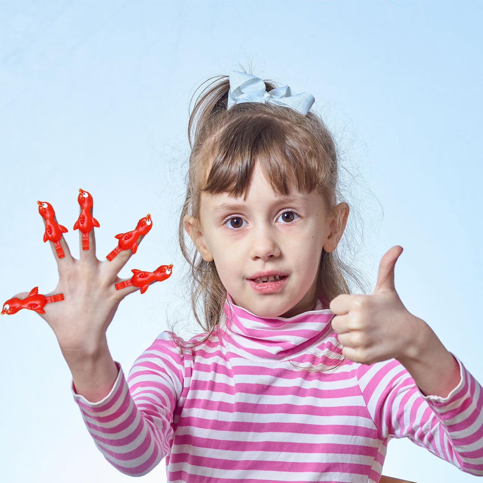 Squishy Toy Pet Rubber Toys Flying Chicken Finger Elastic