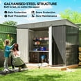 thumbnail image 4 of Outsunny 9' x 4' Galvanized Steel Storage Shed with Lockable Doors, Vents, 4 of 10