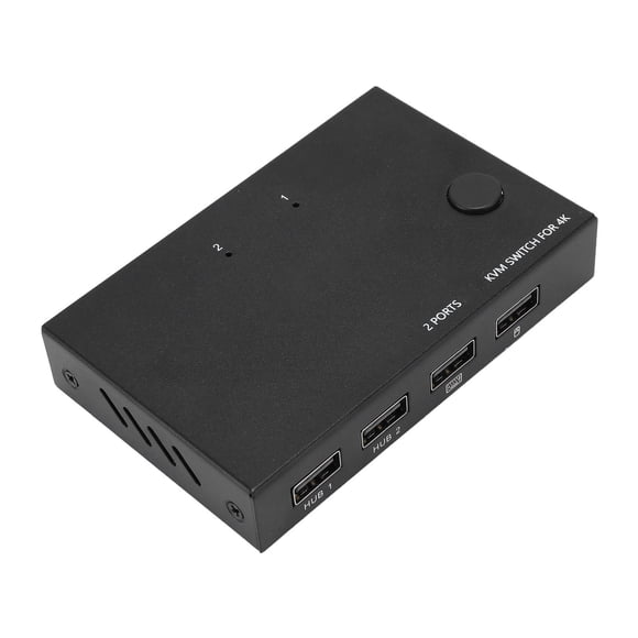HD Multimedia Interface KVM Switch, USB KVM Switch Compact Strong Compatibility Iron for Keyboard Mouse