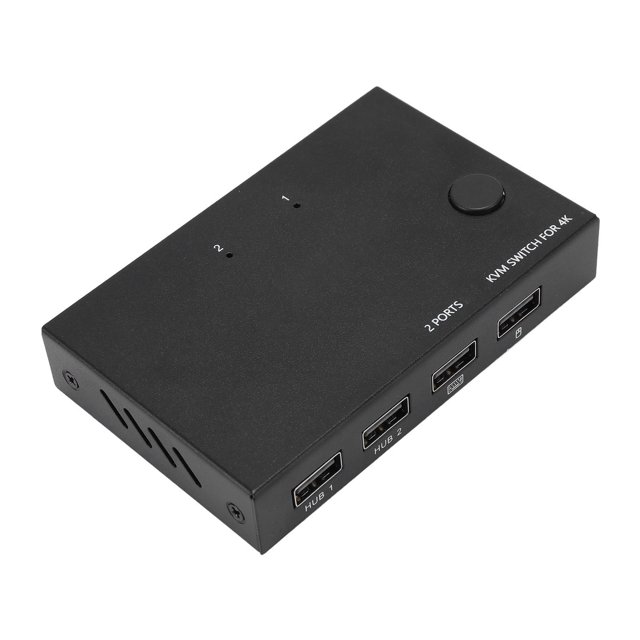 HD Multimedia Interface KVM Switch, USB KVM Switch Compact Strong Compatibility Iron for Keyboard Mouse