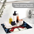thumbnail image 5 of WOBOGO Acrylic Serving Trays 15.7x11.8 Inch Spill Proof Clear Decorative Organizer with Handle A Snowman with A Green Christmas Hat, 5 of 7