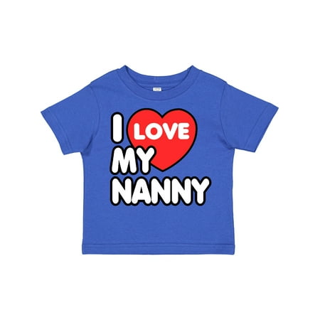 

Inktastic I Love My Nanny Gift Toddler Boy or Toddler Girl T-Shirt