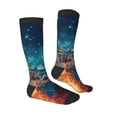 thumbnail image 2 of Zufioo Celestial Stag Cosmic Glow Print Long High Thigh Socks Knee-High Warm Stocking Women Boot Sock Leg Warmer High Socks for Daily Wear, Cosplay, 2 of 6