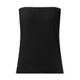 thumbnail image 4 of QIJUNTUO Women's Bandeau Tube Top With Elasticized Waist For Beach & Pool Parties Black, 4 of 5