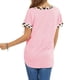 thumbnail image 4 of Fiudx Ofertas Flash Del Día Blusa Superior de Camiseta con Estampado de Bolsillo de Leopardo de Manga Corta con Cuello En V Informal para Mujer a La Moda, 4 of 7