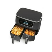Restored Ninja Foodi 8 qt 2-Basket Air Fryer, 6-in-1 with DualZone Technology