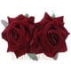 thumbnail image 2 of Peineta con flor de rosa para el cabello, accesorio floral para el cabello, tocado para mujeres y niñas, boda, novia (rojo vino), 2 of 5