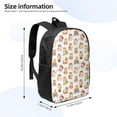 thumbnail image 2 of Uemuo Kawaii Shiba Dog Printed Durable 17-inch Student Backpack - Lightweight, Waterproof, Adjustable Straps, Ideal for School, Work, Travel, 2 of 5