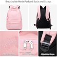 thumbnail image 4 of Mochila Lisa para Portátil de 14 Pulgadas, Mochilas Escolares Repelentes al Agua Mochila Informal para Viajes Escolares, Mochila Ligera para Adolescentes, 4 of 5