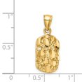 thumbnail image 4 of 14K Yellow Golid Soild Textured Polished Finish Nugget Charm Pendant, 4 of 4
