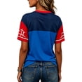 thumbnail image 4 of JULMCOMO Women's Summer Tops 2026 Soccer Cup V Neck American Flag USA Soccer Jersey Short Sleeve Fan Wear Football Graphic Tees Dark Blue M, 4 of 4