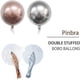 thumbnail image 4 of Kit de guirnalda de globos blancos y plateados negros, globos de fiesta Bobo de oro rosa negro con doble relleno para decoraciones de despedida de soltera, bodas y cumpleaños, 4 of 5