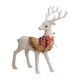 thumbnail image 4 of Estatua de alce navideño Figura de alce navideño Adorno de animal de recuerdo Ciervo navideño Mirando hacia atrás Elk, 4 of 9