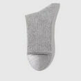 thumbnail image 6 of Xfvqtps Mens and Womens Crew Socks Solid Color Stripe Simplicity Middle Tube Non Shedding Thickened Comfort Soft Cozy Warm Winter Dress Socks Gray, 6 of 7