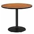 thumbnail image 3 of KFI Table Piédestal Ronde 36 Pouces avec Plateau en Chêne Moyen Base Noire Ronde, 3 of 3