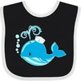 thumbnail image 3 of Inktastic Cute Blue Whale in Nautical Hat Boys or Girls Baby Bib, 3 of 4
