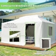 thumbnail image 3 of Gazebo Cover for Hardtop Gazebos, Outdoor Universal Winter Gazebo Cover with Sidewalls and Mesh Windows, All Season Waterproof Enclosed Gazebo Cover, White, 3 of 6