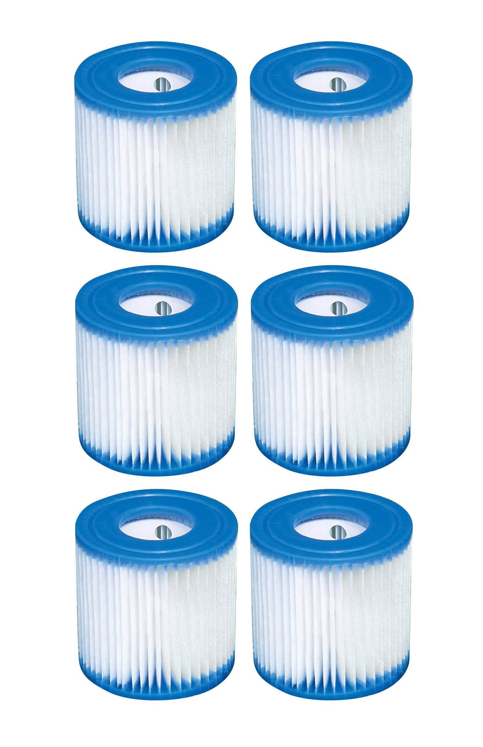 Intex 10ft x 30in Metal Frame Above Ground Pool Set & 6 Type H Filter Cartridges