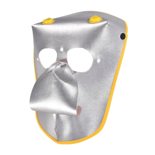 Equipo protector de capucha para soldador, máscara de soldadura de cuero, resistente al calor