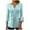 Light Blue, variant on Meichang Women's Plus Size 3/4 Sleeves Shirt Pleated Tunic Button Up Henley Tops Soft Fit Stretch Floral Printed Blouses Lounge Split V Neck Vacation Shirts Top, S-5XL