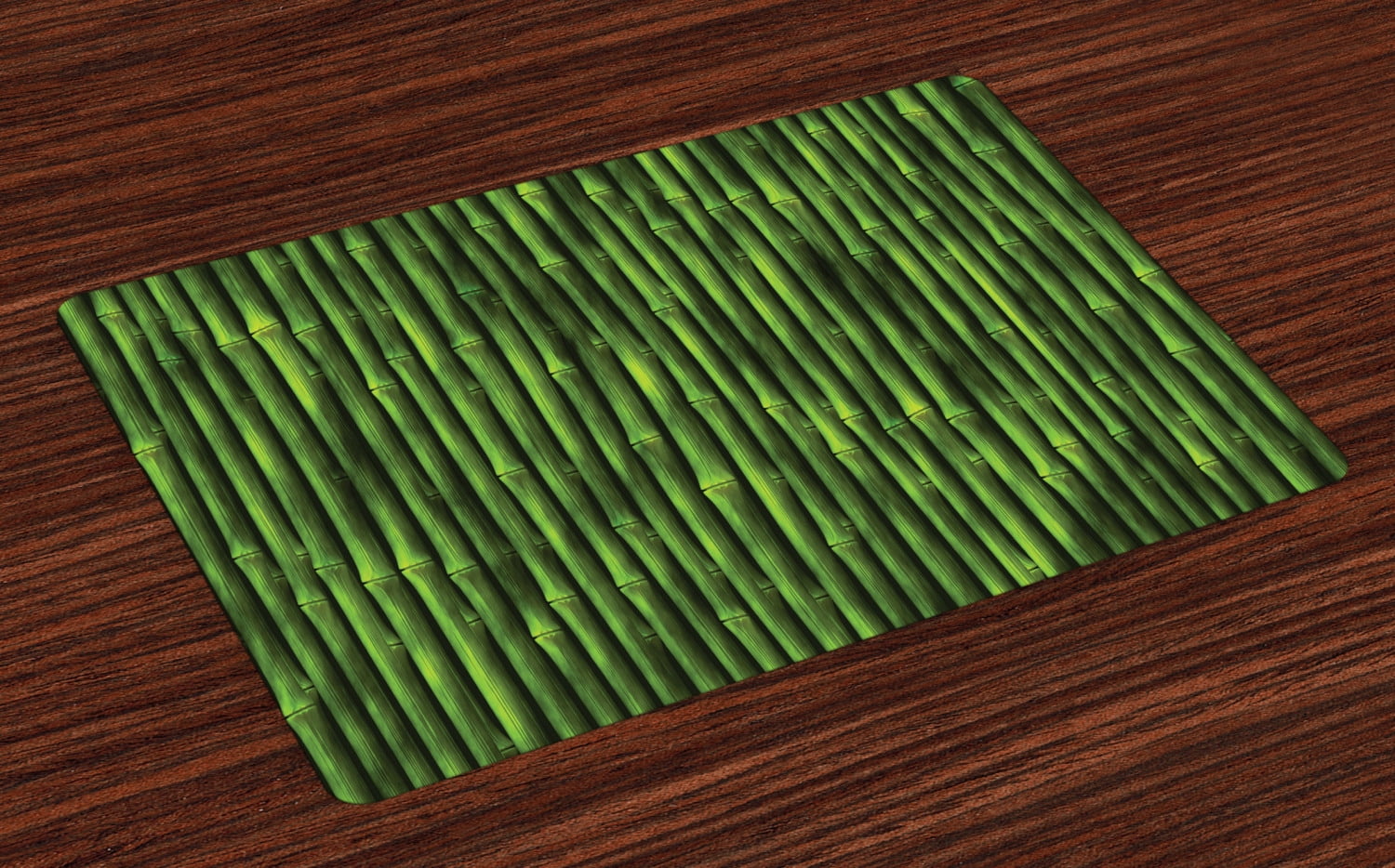 Bamboo Placemats Set of 4 Bamboo Stems Pattern Tropical Nature Inspired